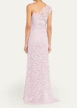 A.L.C.Gia Asymmetric Draped Lace Gown