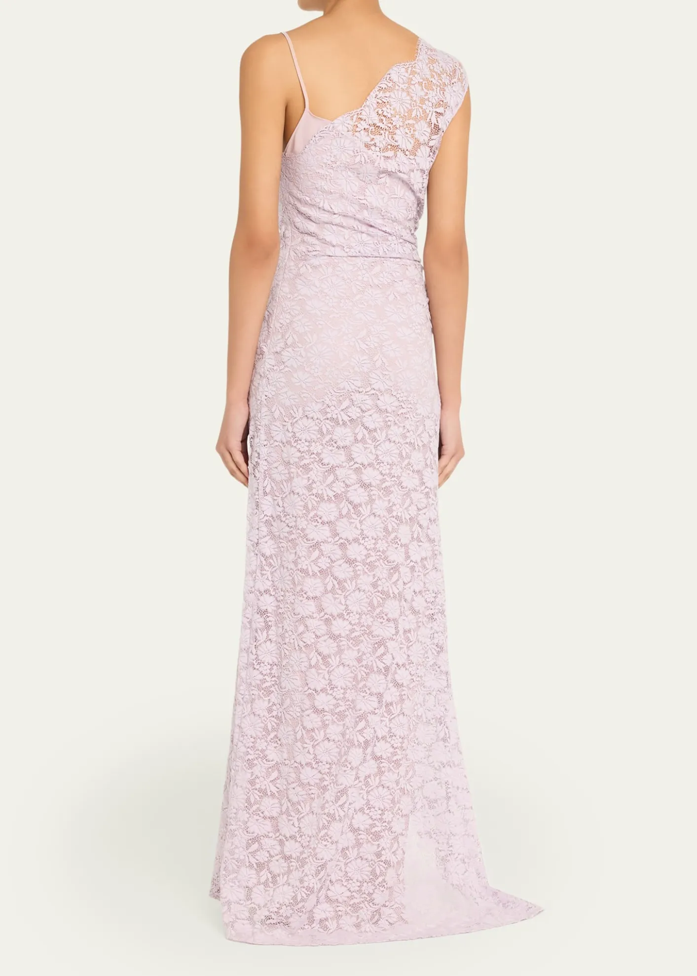 A.L.C.Gia Asymmetric Draped Lace Gown