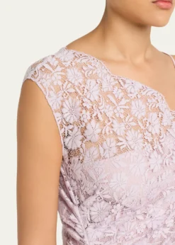 A.L.C.Gia Asymmetric Draped Lace Gown