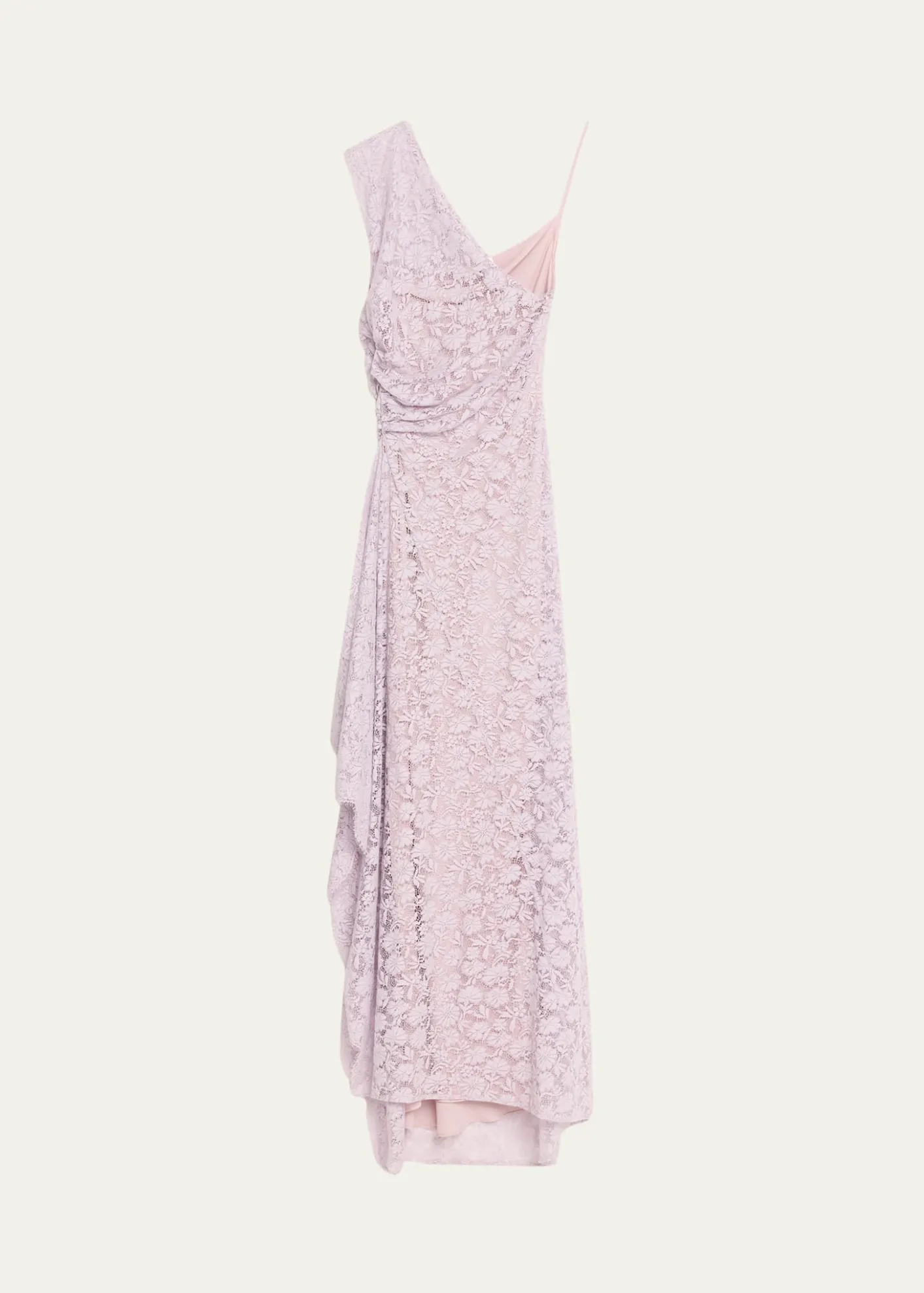 A.L.C.Gia Asymmetric Draped Lace Gown