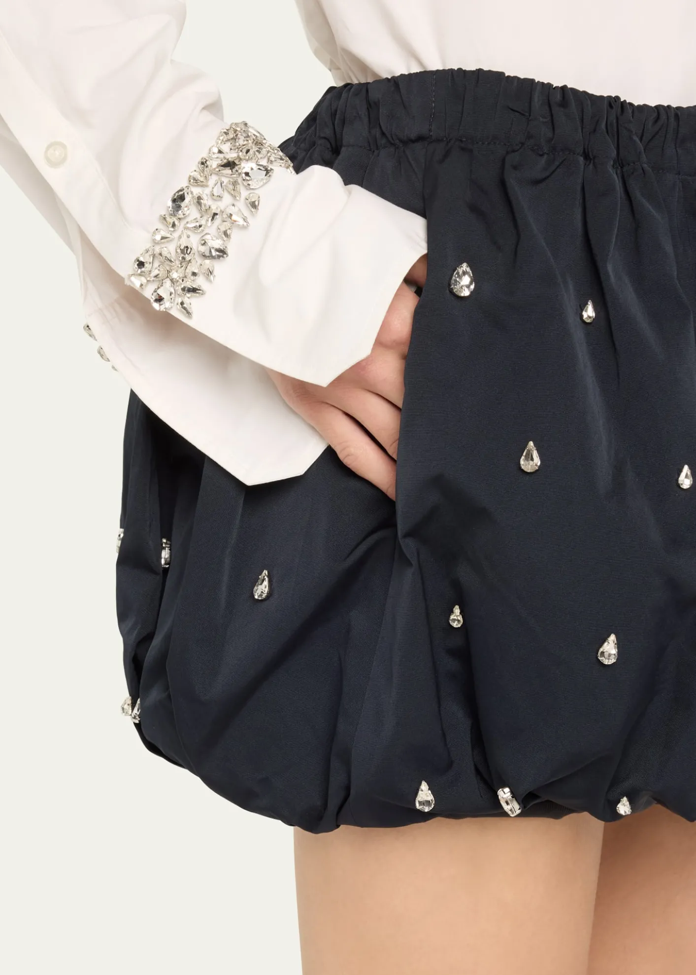A.L.C.Holly Embellished Bubble Mini Skirt