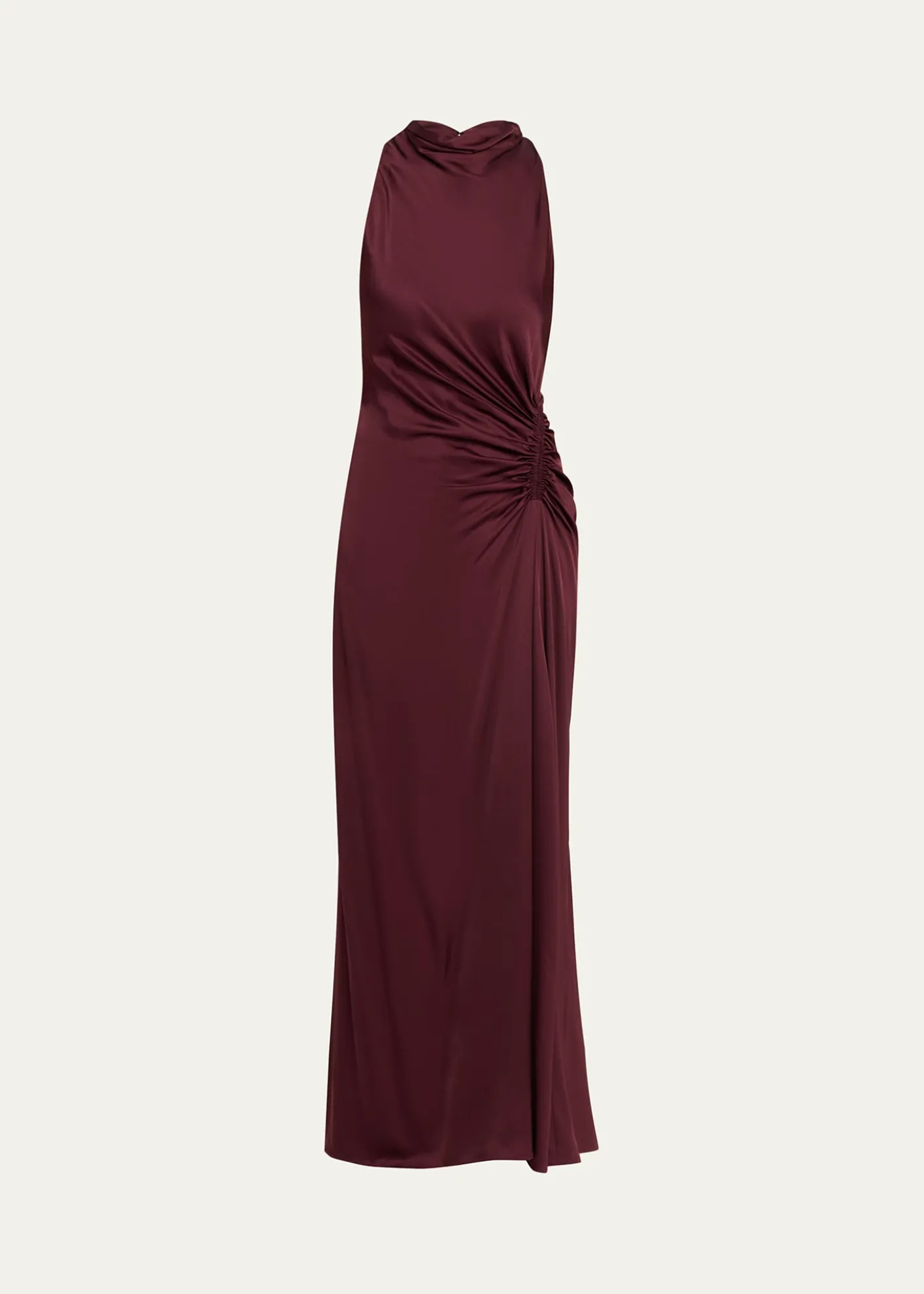 A.L.C.Inez Satin Mock-Neck Gown