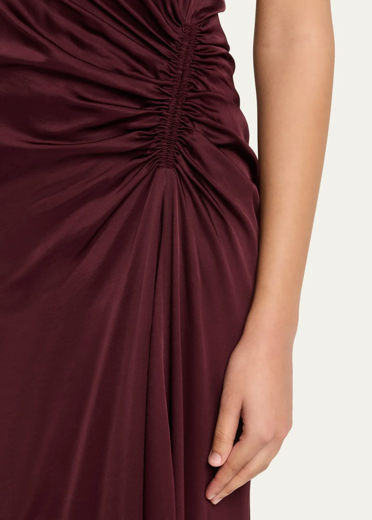 A.L.C.Inez Satin Mock-Neck Gown