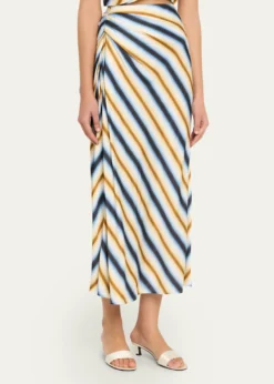 A.L.C.Jean Stripe Column Skirt