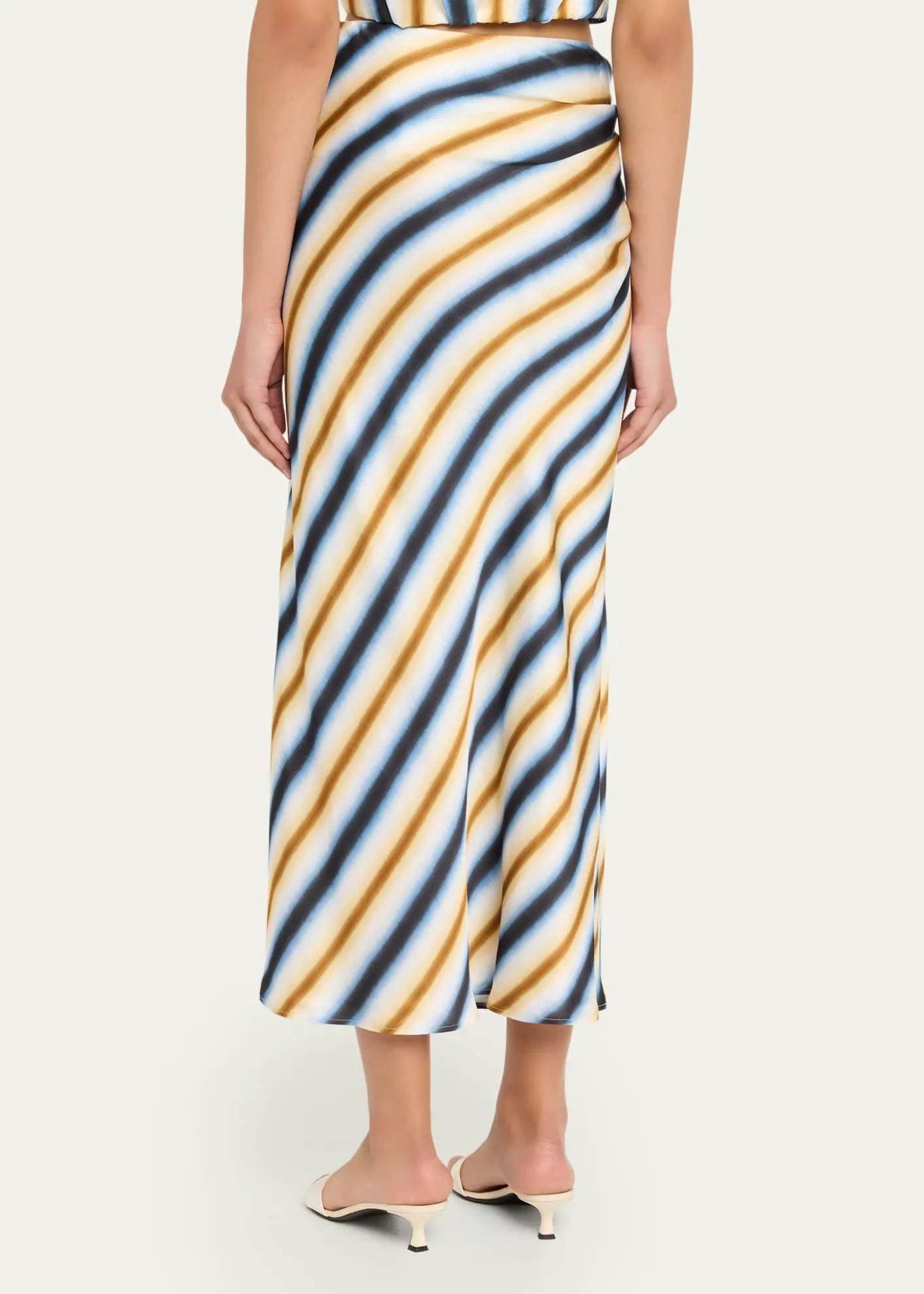 A.L.C.Jean Stripe Column Skirt