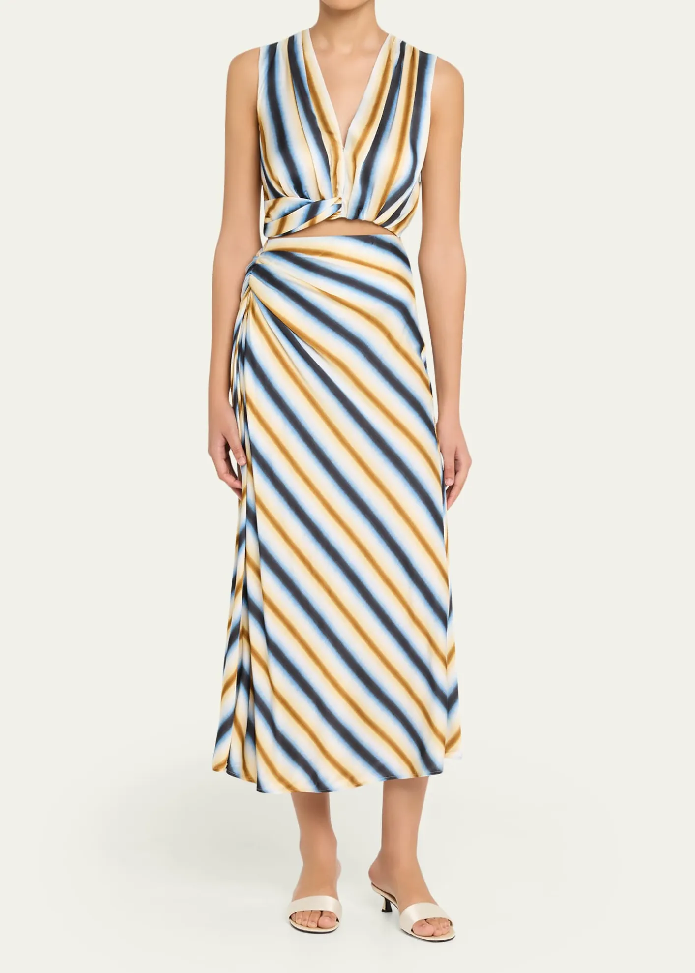A.L.C.Jean Stripe Column Skirt