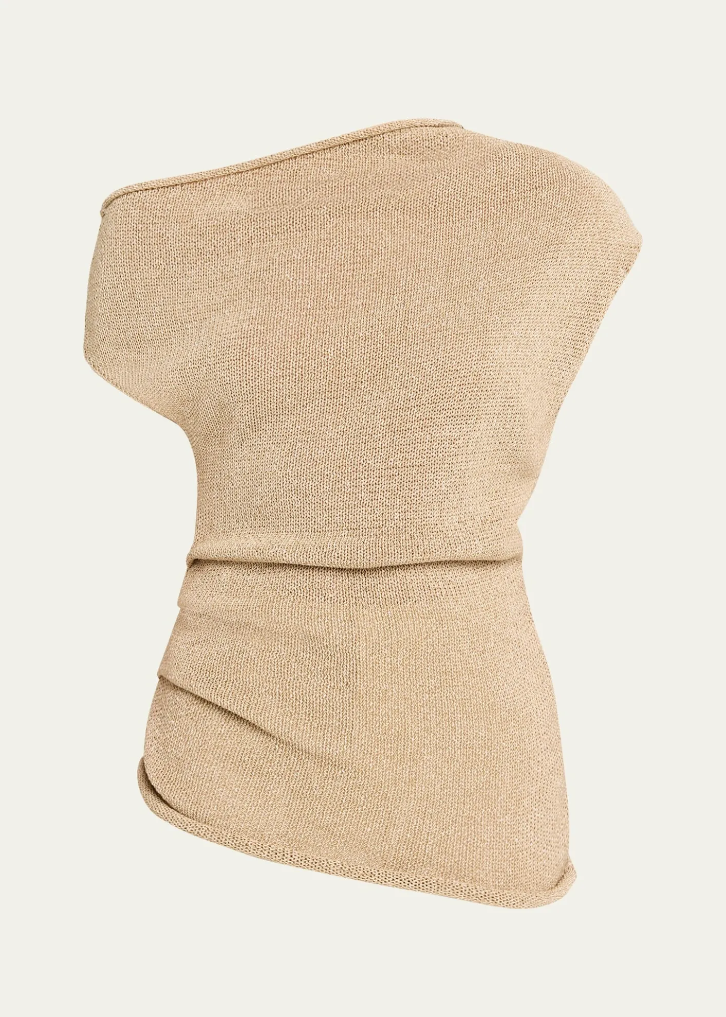 A.L.C.Joni Draped One-Shoulder Metallic Knit Top