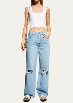 A.L.C.Jordana Seamed Cropped Tank Top