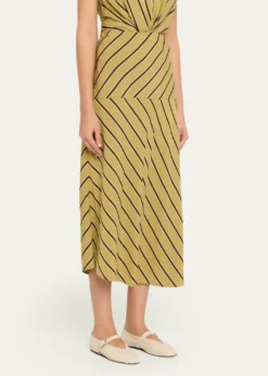 A.L.C.Kara Stripe Midi Skirt