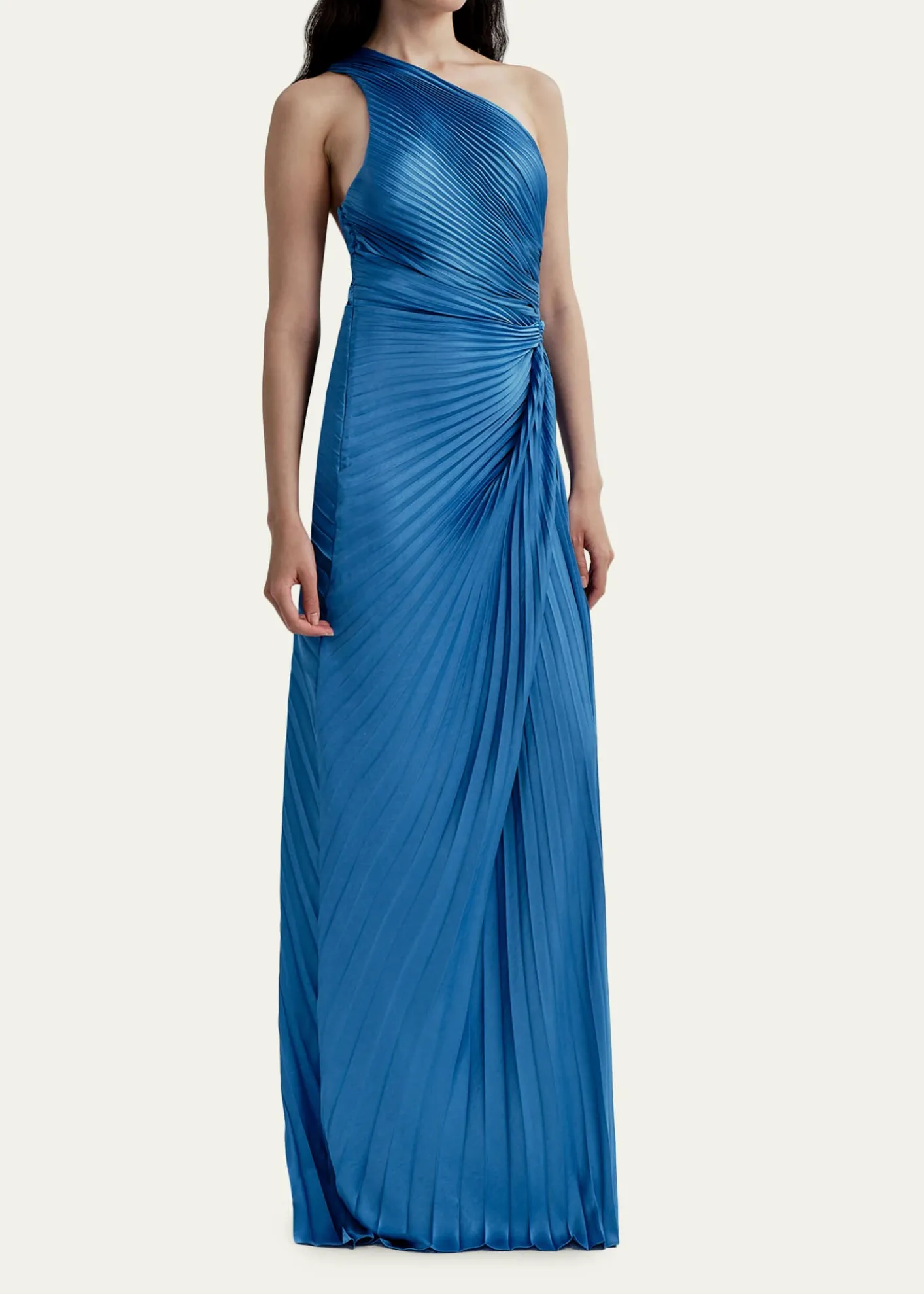 A.L.C.Lara Pleated Satin Gown