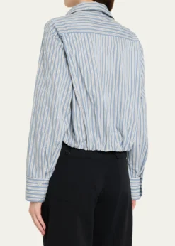 A.L.C.Leo Striped Twist-Front Top