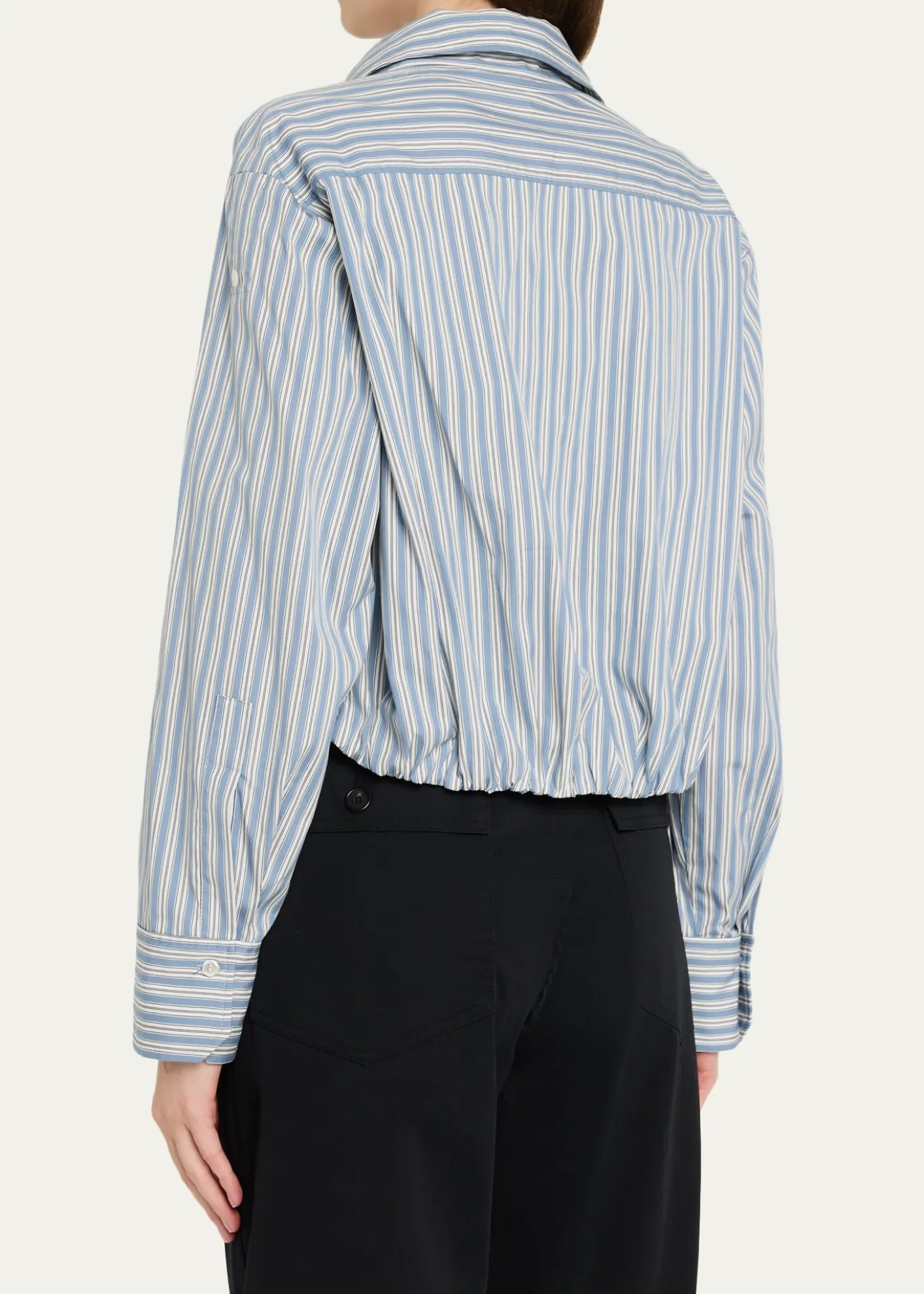A.L.C.Leo Striped Twist-Front Top