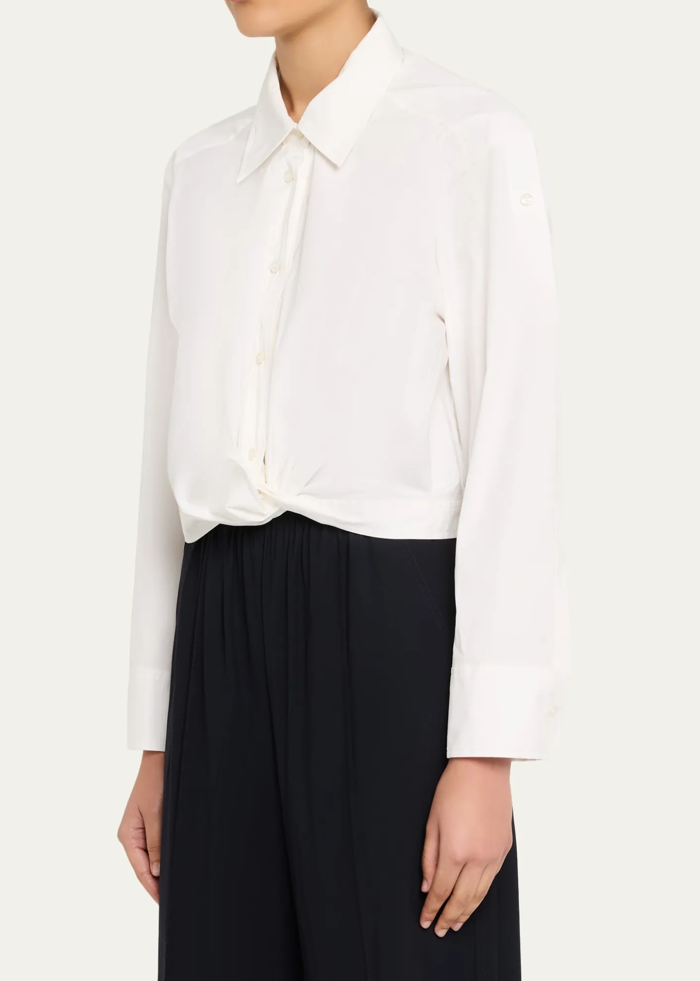 A.L.C.Leo Twist-Front Cotton Lawn Top