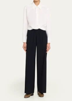 A.L.C.Leo Twist-Front Cotton Lawn Top