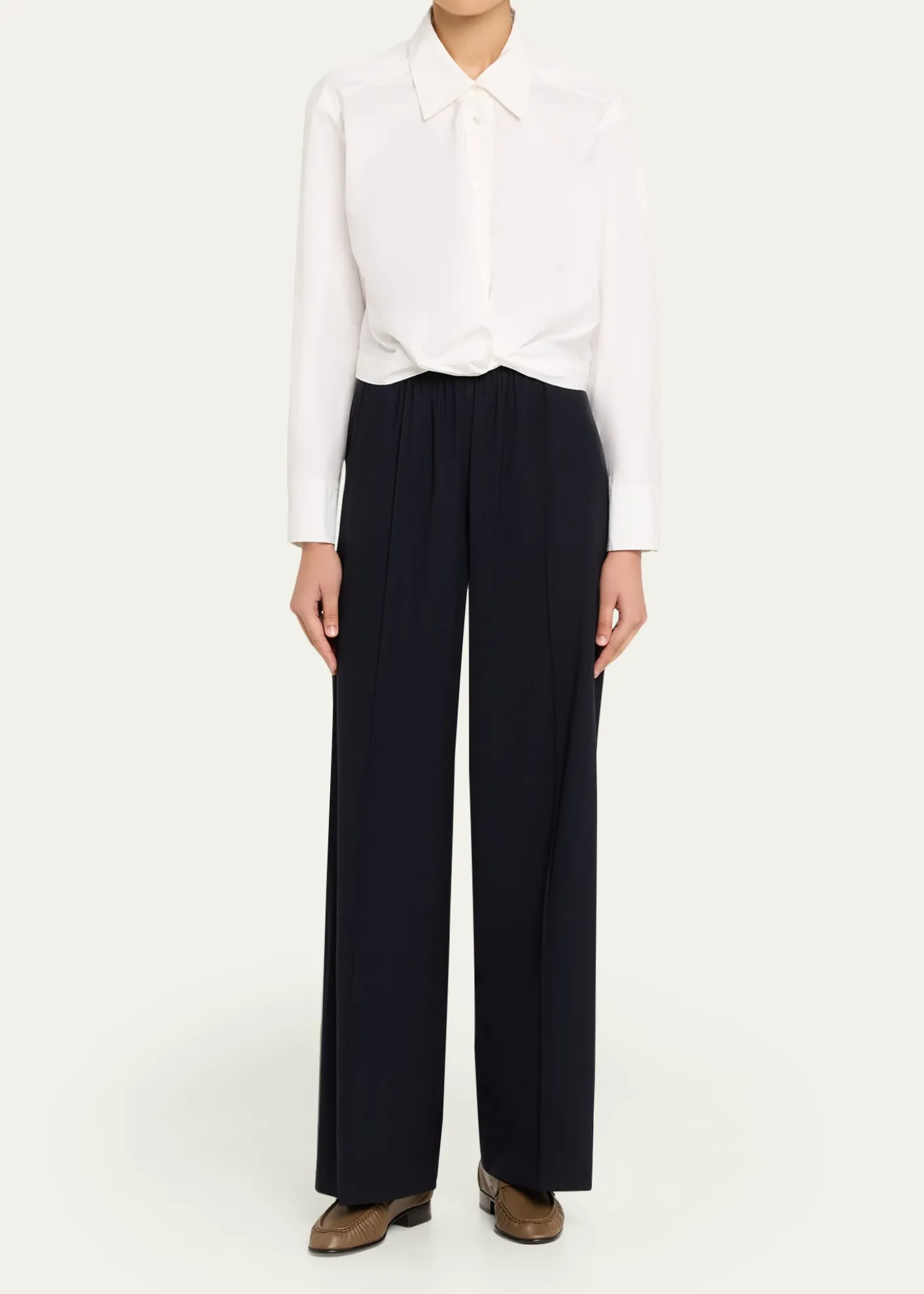 A.L.C.Leo Twist-Front Cotton Lawn Top