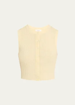 A.L.C.Lottie Button-Front Top