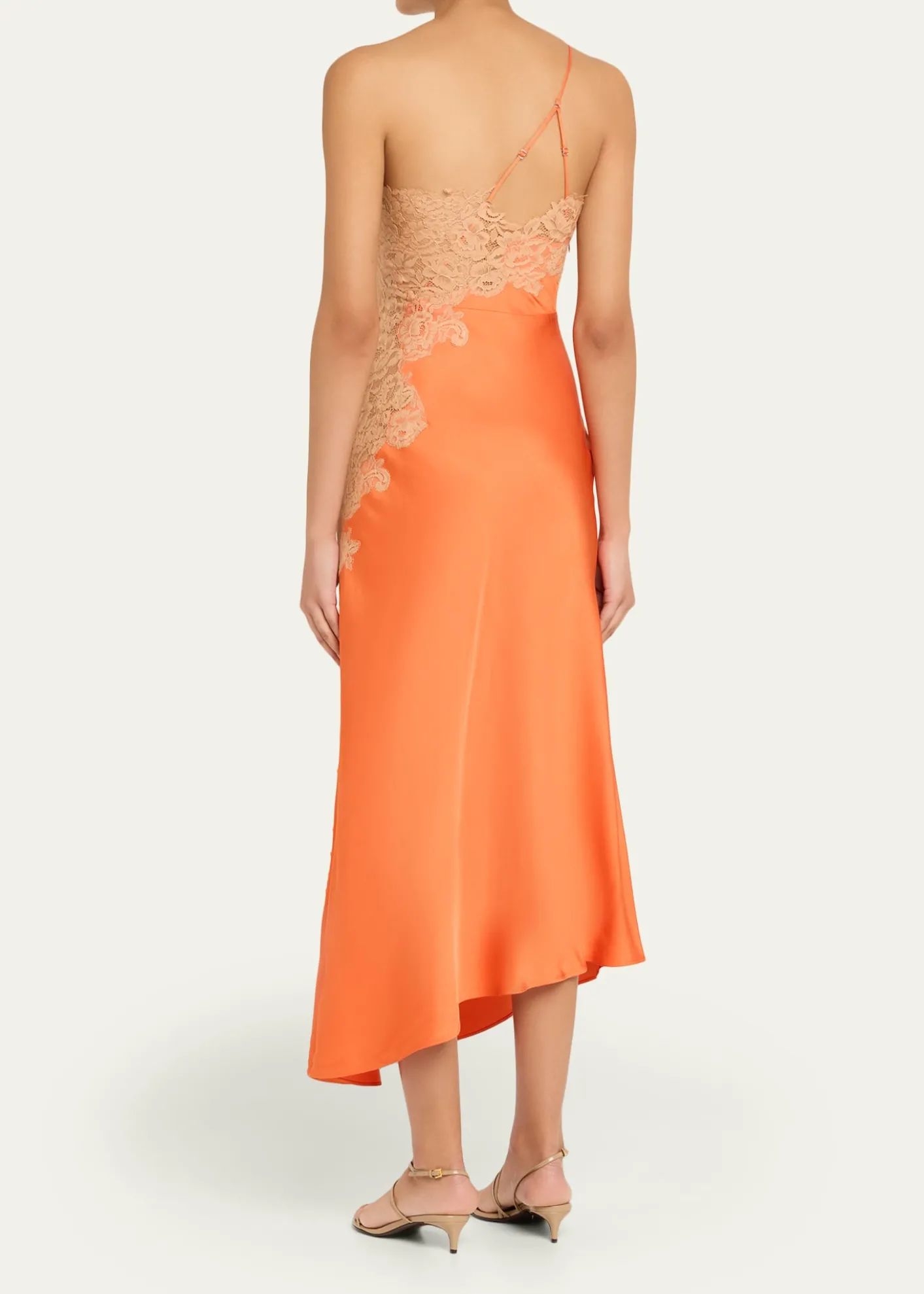 A.L.C.Lou Lace-Embroidered One-Shoulder Slip Dress