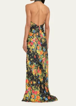 A.L.C.Mabel Floral Halter Gown