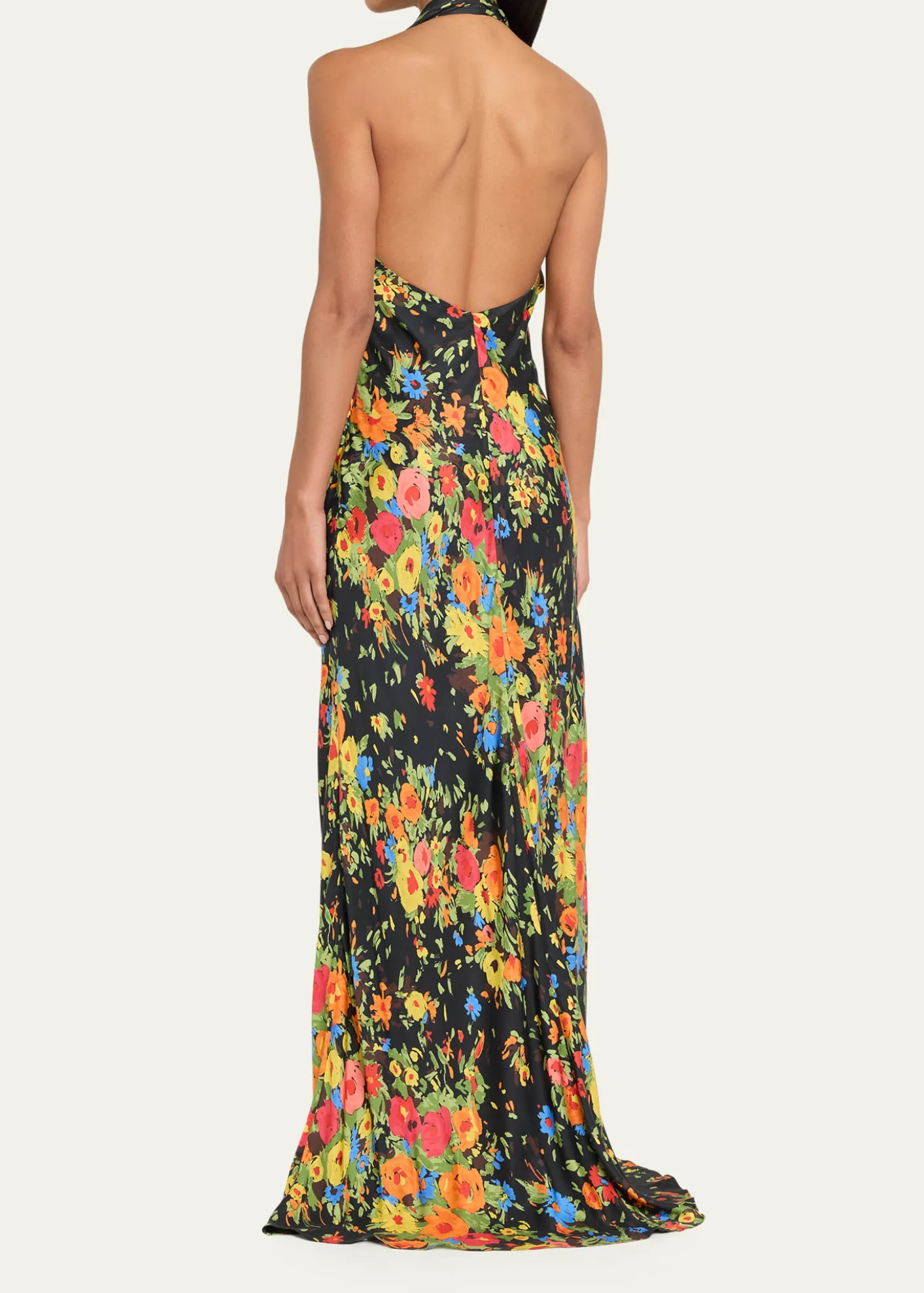 A.L.C.Mabel Floral Halter Gown