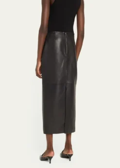 A.L.C.Marta Straight Leather Maxi Skirt