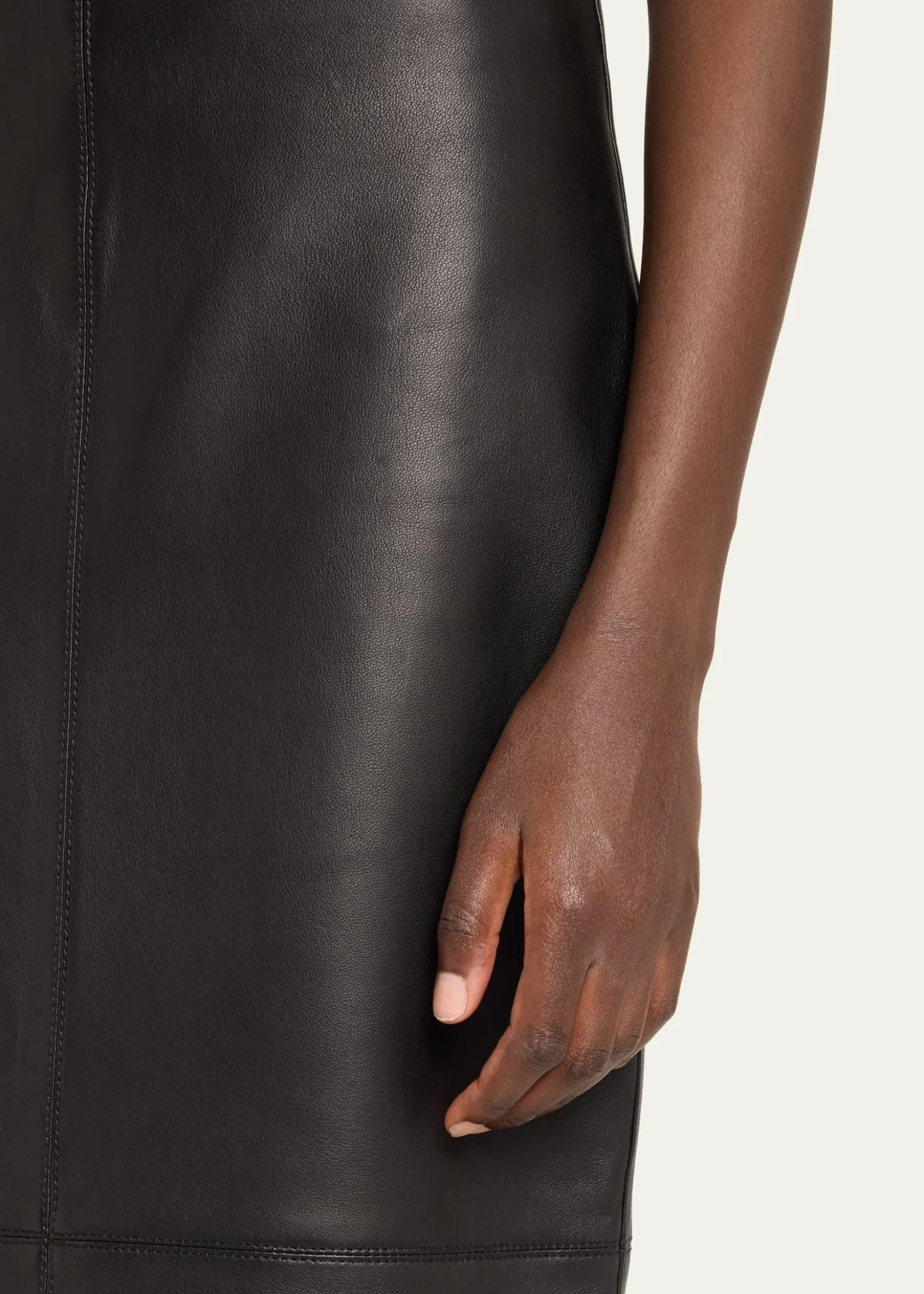 A.L.C.Marta Straight Leather Maxi Skirt