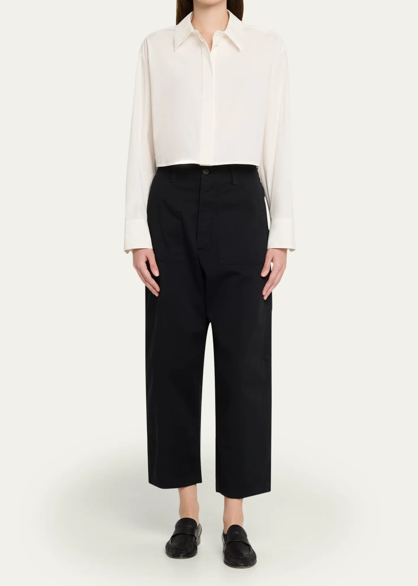 A.L.C.Maude Cropped Button-Front Top