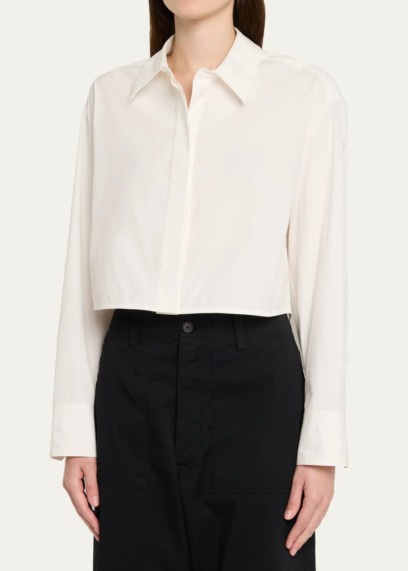 A.L.C.Maude Cropped Button-Front Top