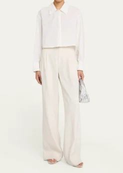 A.L.C.Maude Cropped Button-Front Top