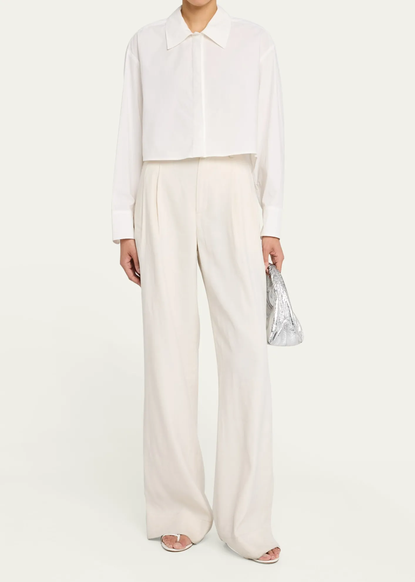 A.L.C.Maude Cropped Button-Front Top