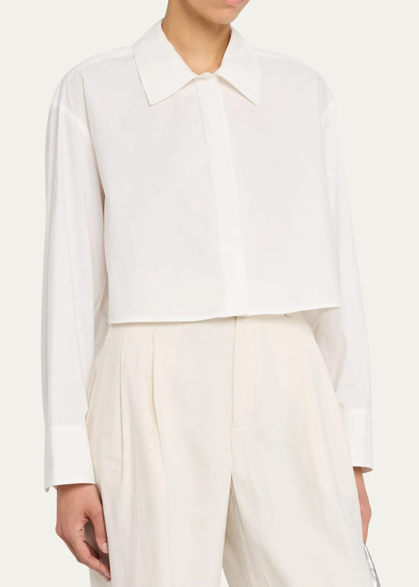 A.L.C.Maude Cropped Button-Front Top