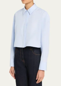 A.L.C.Maude Cropped Cotton Poplin Top
