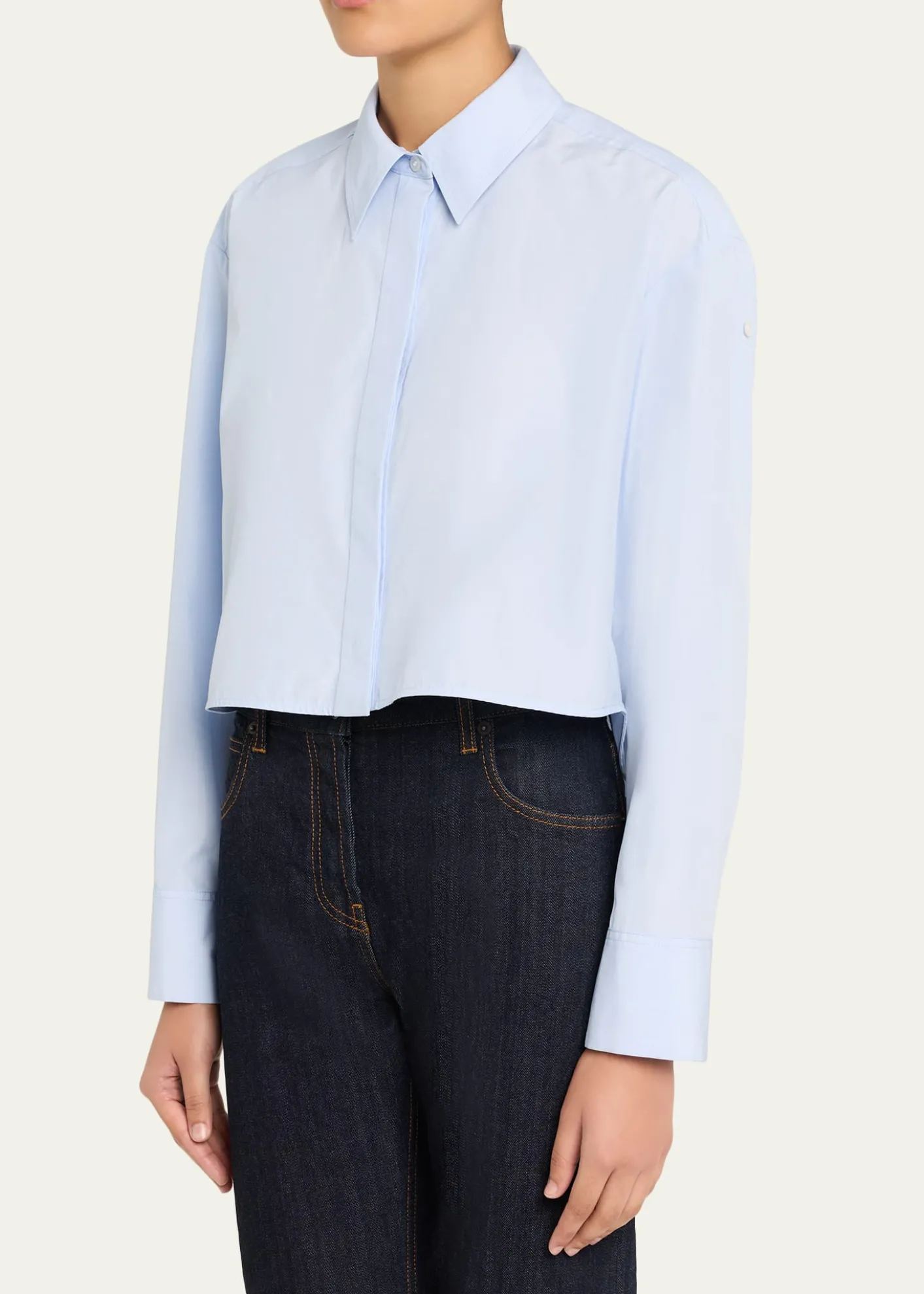 A.L.C.Maude Cropped Cotton Poplin Top