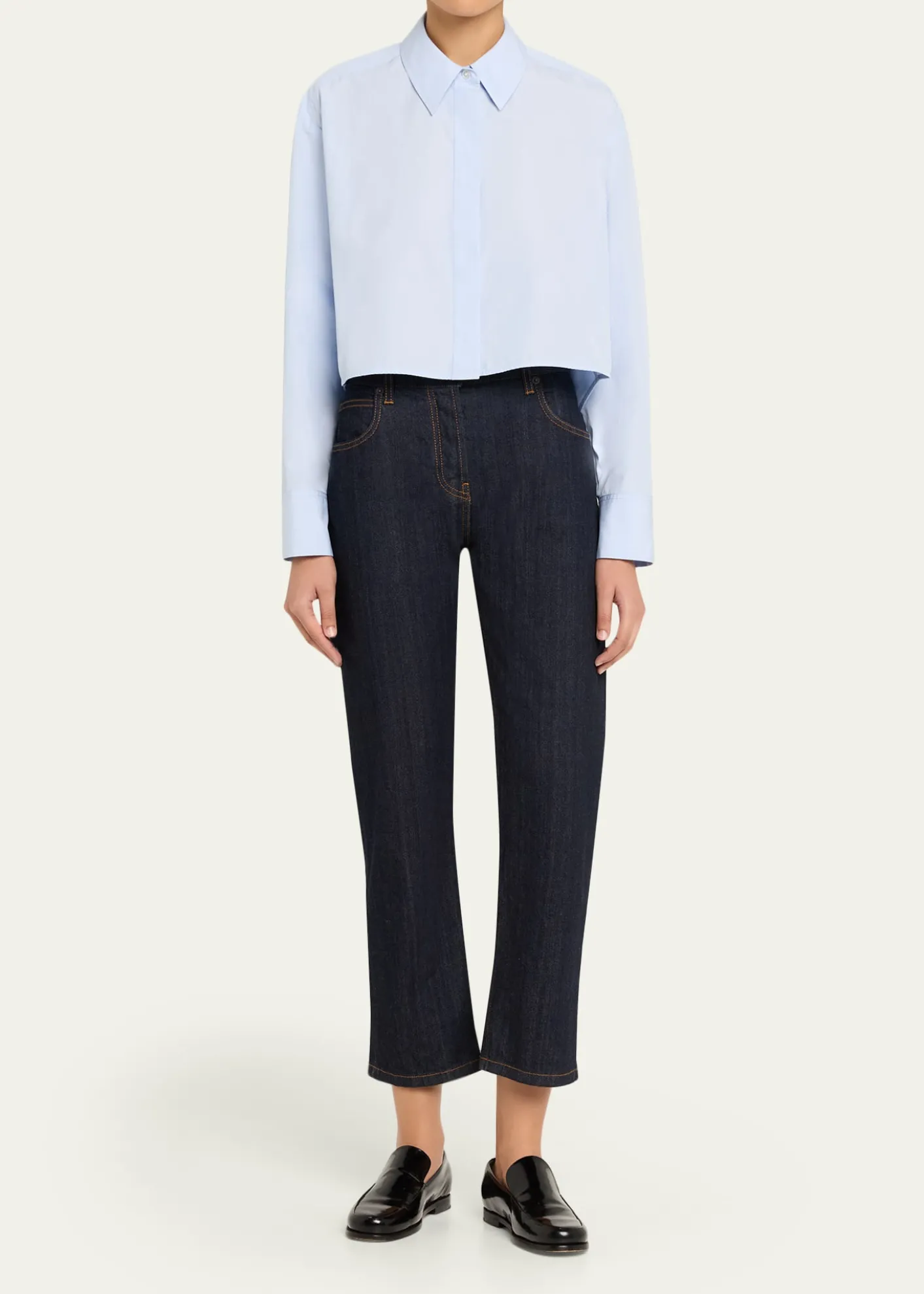 A.L.C.Maude Cropped Cotton Poplin Top