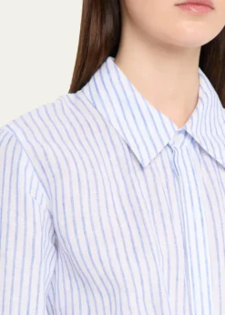 A.L.C.Mila Stripe Linen Shirtdress