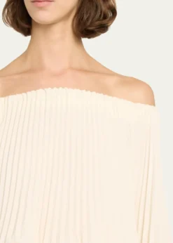 A.L.C.Sienna Pleated Off-The-Shoulder Top
