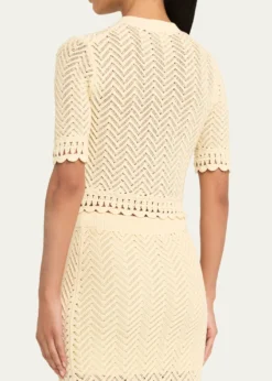 A.L.C.Simon Cropped Open-Knit Cardigan