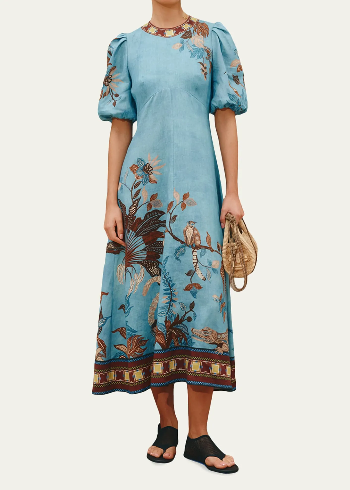 ALEMAISGeorgie Linen Midi Dress