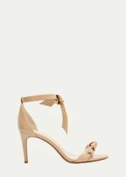 Alexandre BirmanClarita Leather Bow Ankle-Strap Sandals