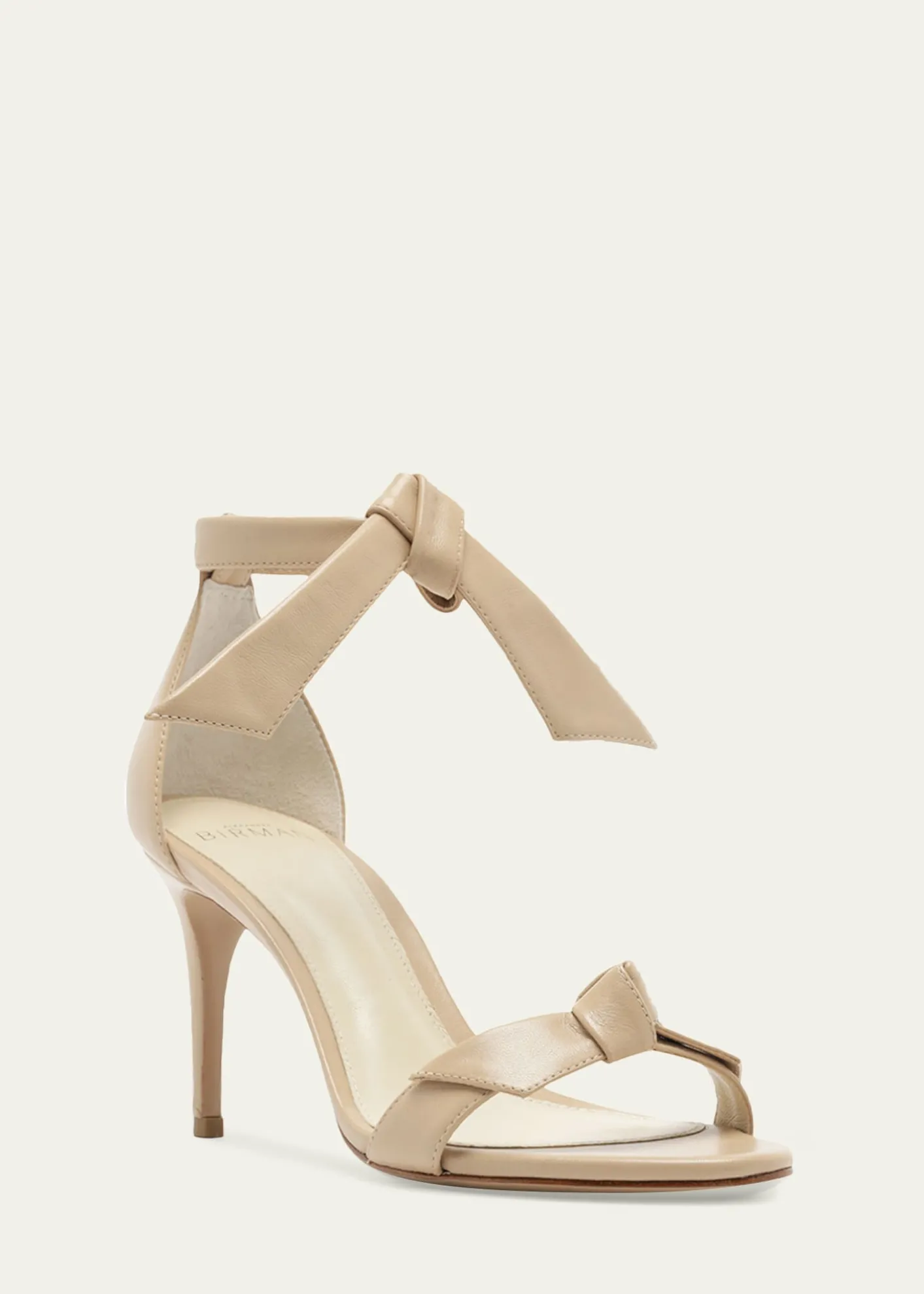 Alexandre BirmanClarita Leather Bow Ankle-Strap Sandals