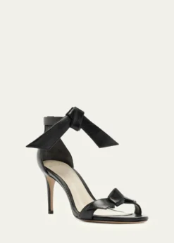 Alexandre Birman75mm Clarita Leather Bow Ankle-Strap Sandals