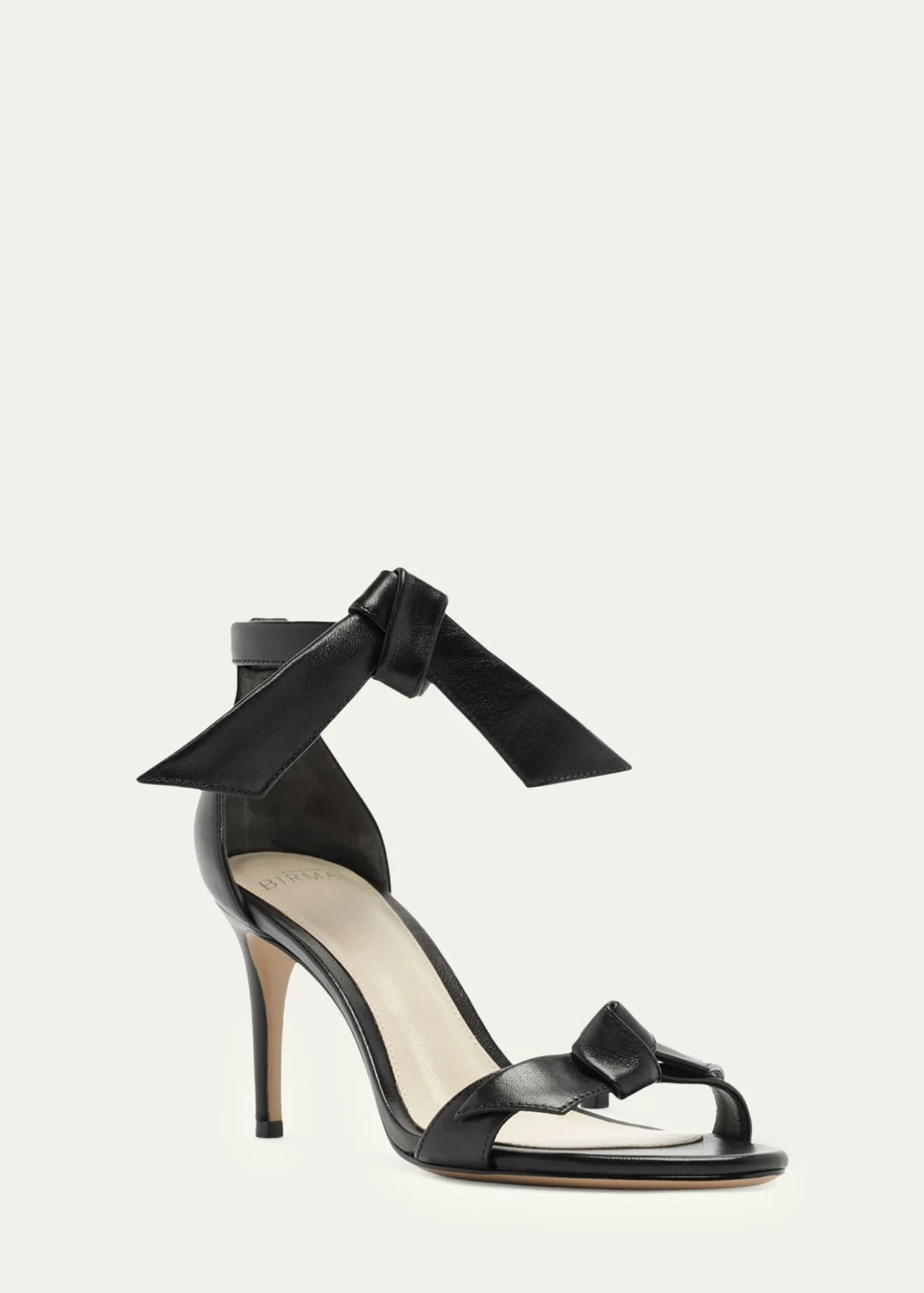 Alexandre Birman75mm Clarita Leather Bow Ankle-Strap Sandals