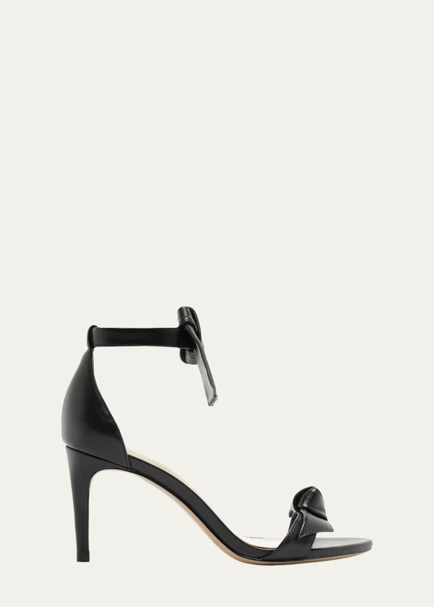 Alexandre Birman75mm Clarita Leather Bow Ankle-Strap Sandals