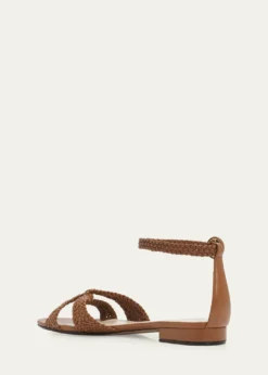 Alexandre BirmanSabrina Braided Leather Flat Sandals