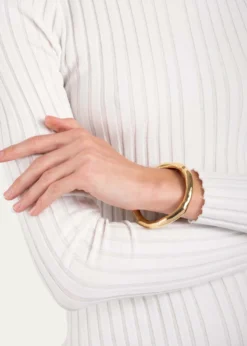 Alexis BittarSmall Molten Gold Bangle Bracelet, Size Large
