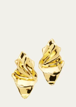Alexis BittarCrumpled Gold Small Post Earrings