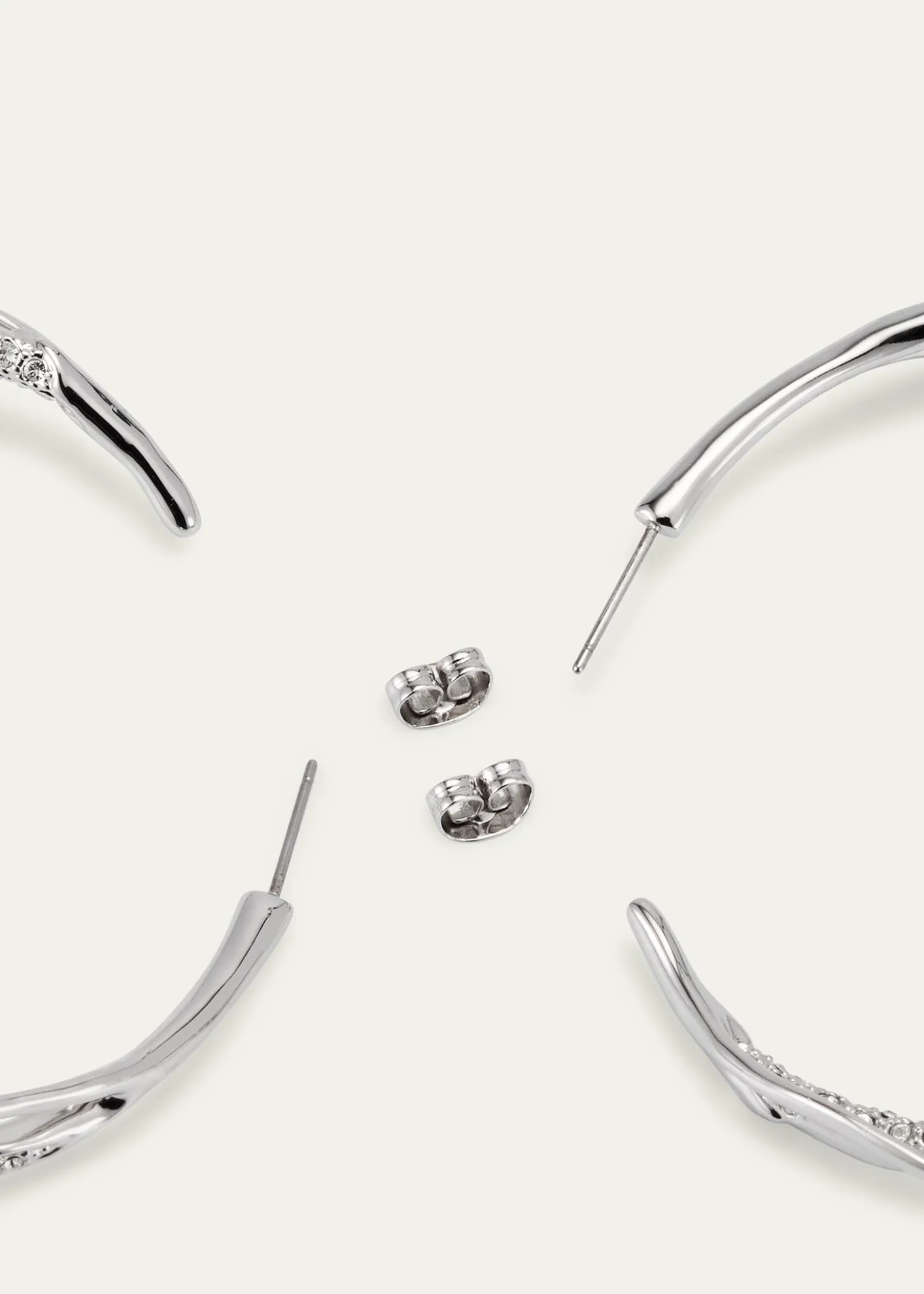 Alexis BittarIntertwined Pave Hoop Earrings