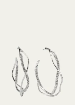 Alexis BittarIntertwined Pave Hoop Earrings