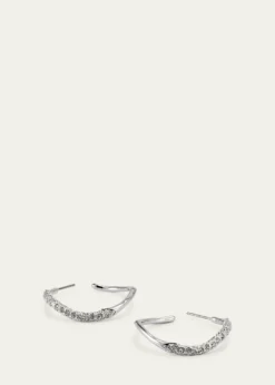Alexis BittarMedium Two-Toned Pave Hoop Earrings
