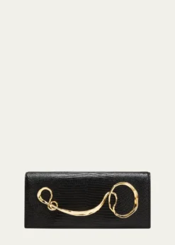 Alexis BittarTwisted Gold Side Handle Clutch Purse