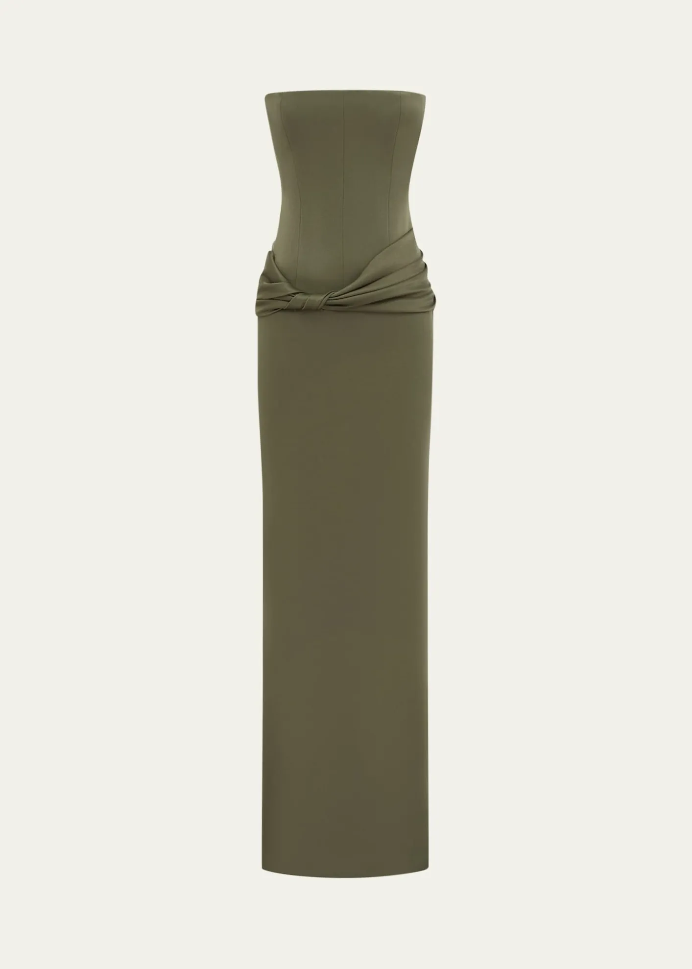 Alex PerryStrapless Twisted Longline Column Gown